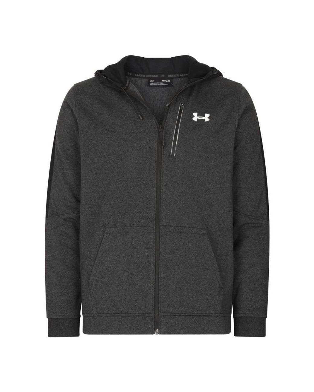 Under Armour Black Threadborne Full Zip Fleece Tracksuit Set for men