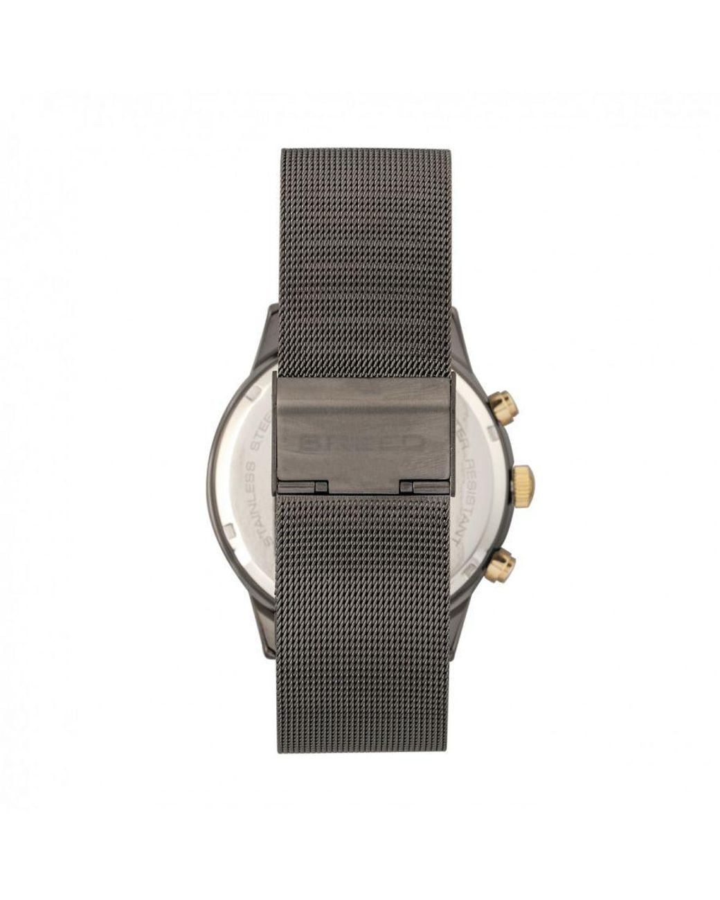 Breed Gray Espinosa Chronograph Mesh-Bracelet Watch W/ Date for men