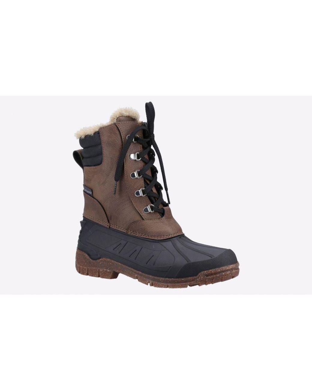 Cotswold Black Hatfield Wellingtons for men