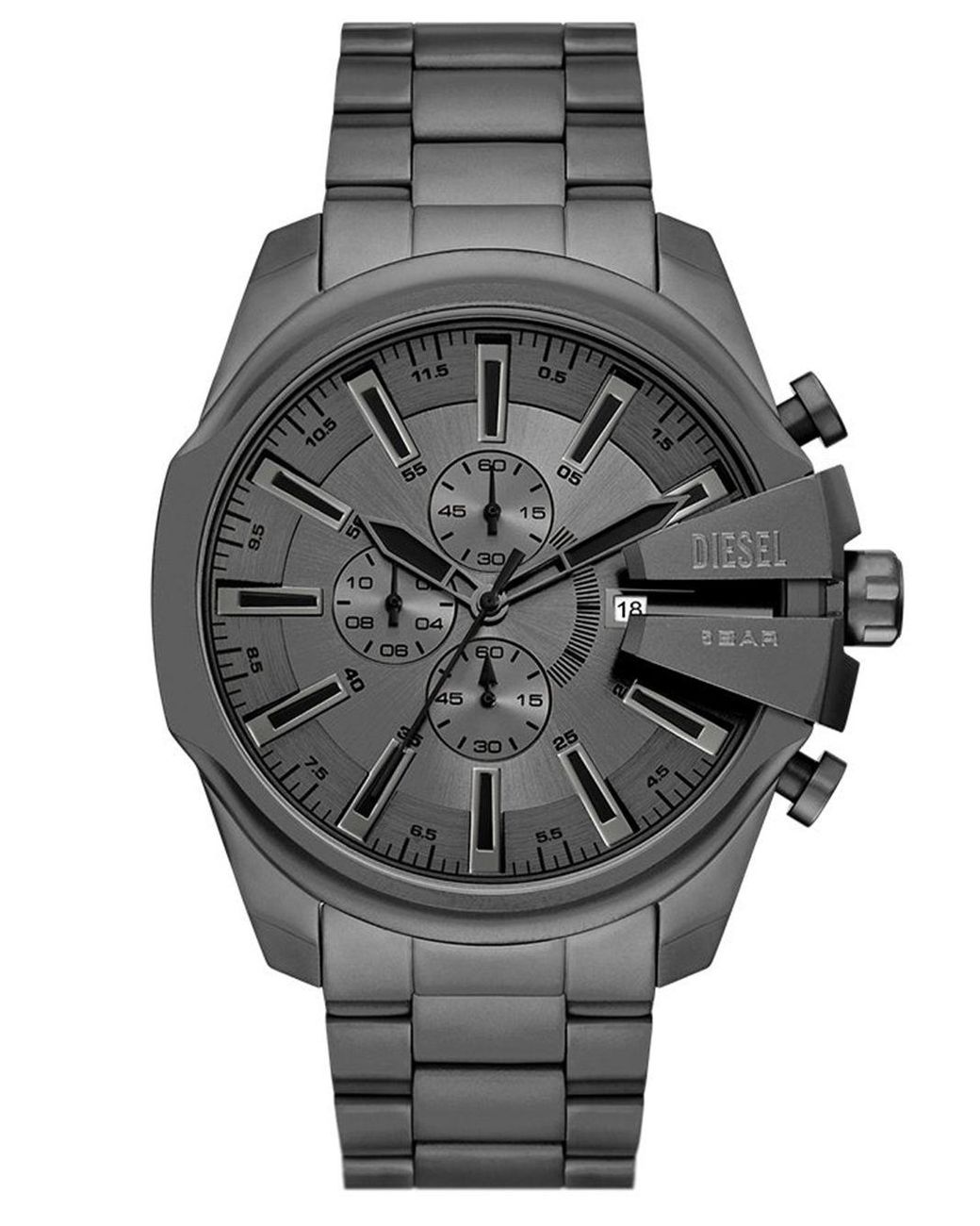 DIESEL Gray Mega Chief Slim Watch Dz4676 Stainless Steel for men