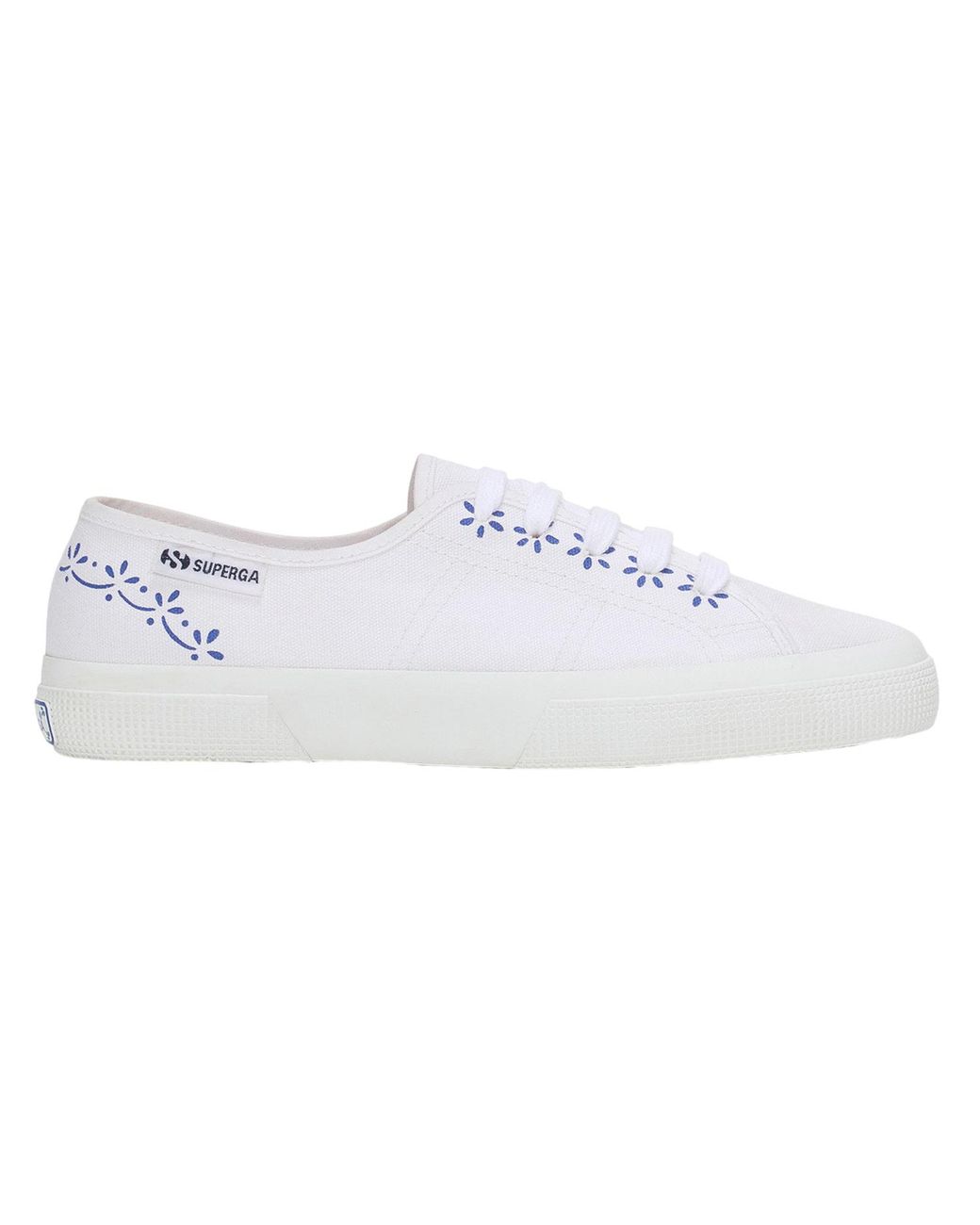 Superga White Ladies 3750 Leggera Ceramic Print Trainers