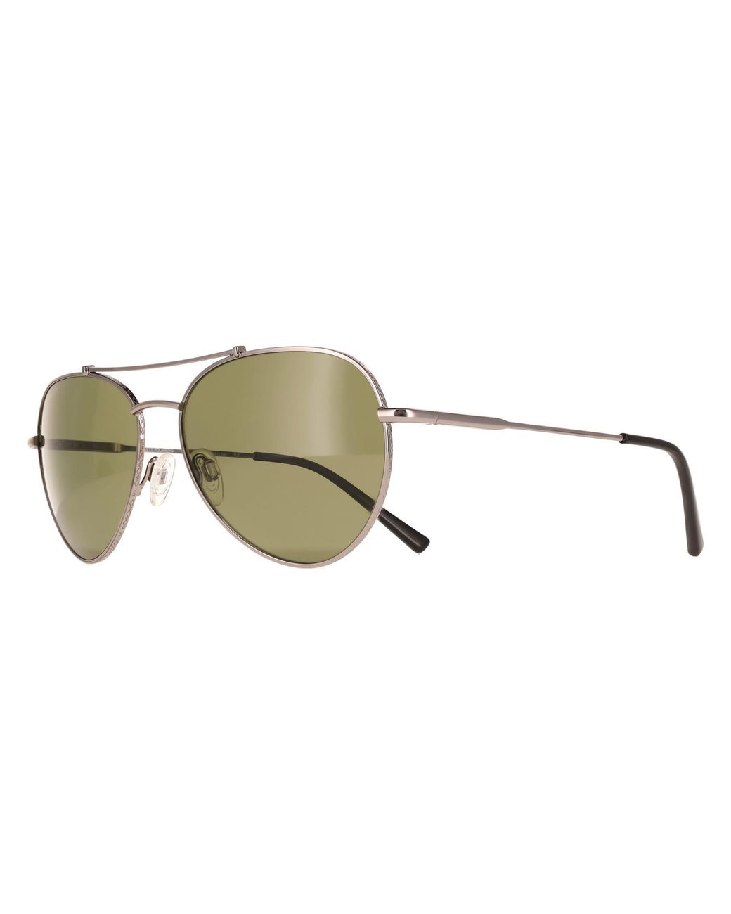 Serengeti Brown Aviator Shiny Gunmetal Mineral Polarized 555Nm Pete for men