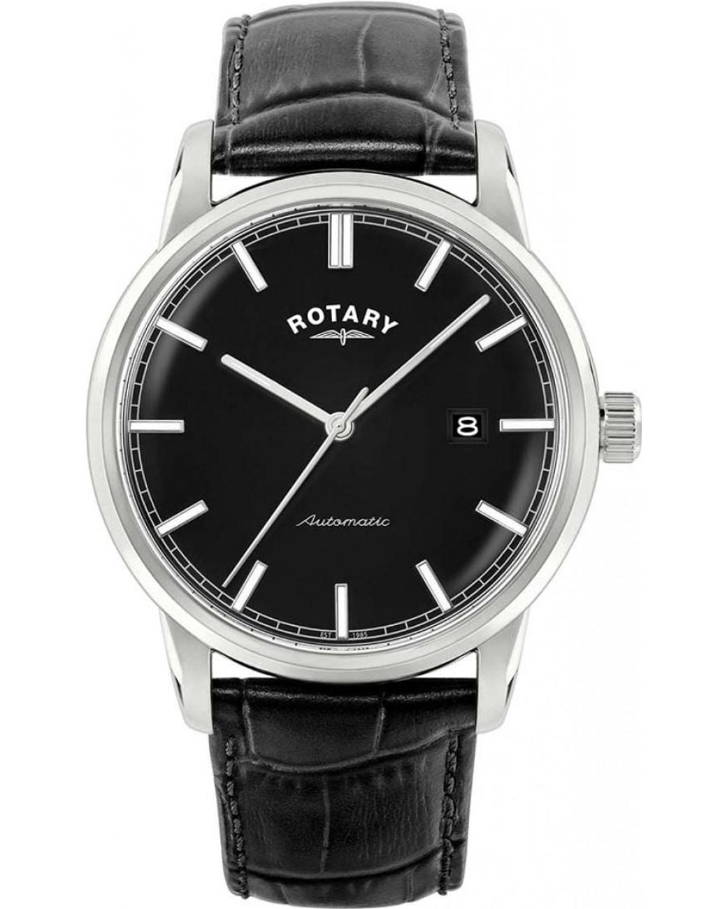 Rotary Black Rgs10001-04 Heritage Watch for men