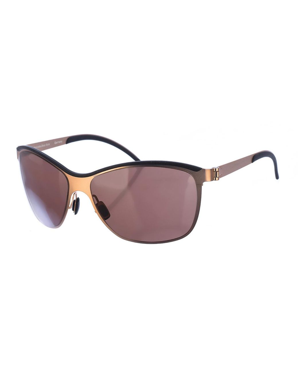 Mercedes-benz Brown Oval-Shaped Metal Sunglasses M1047 for men