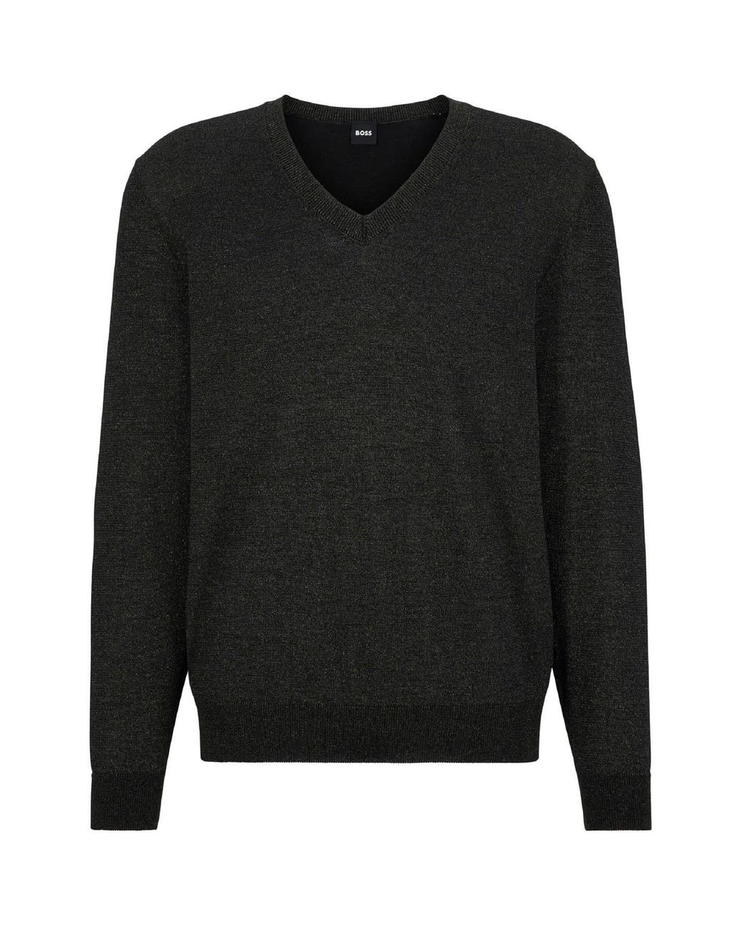 Boss Black V-Neck Long Sleeve Regular Fit Sweater for men