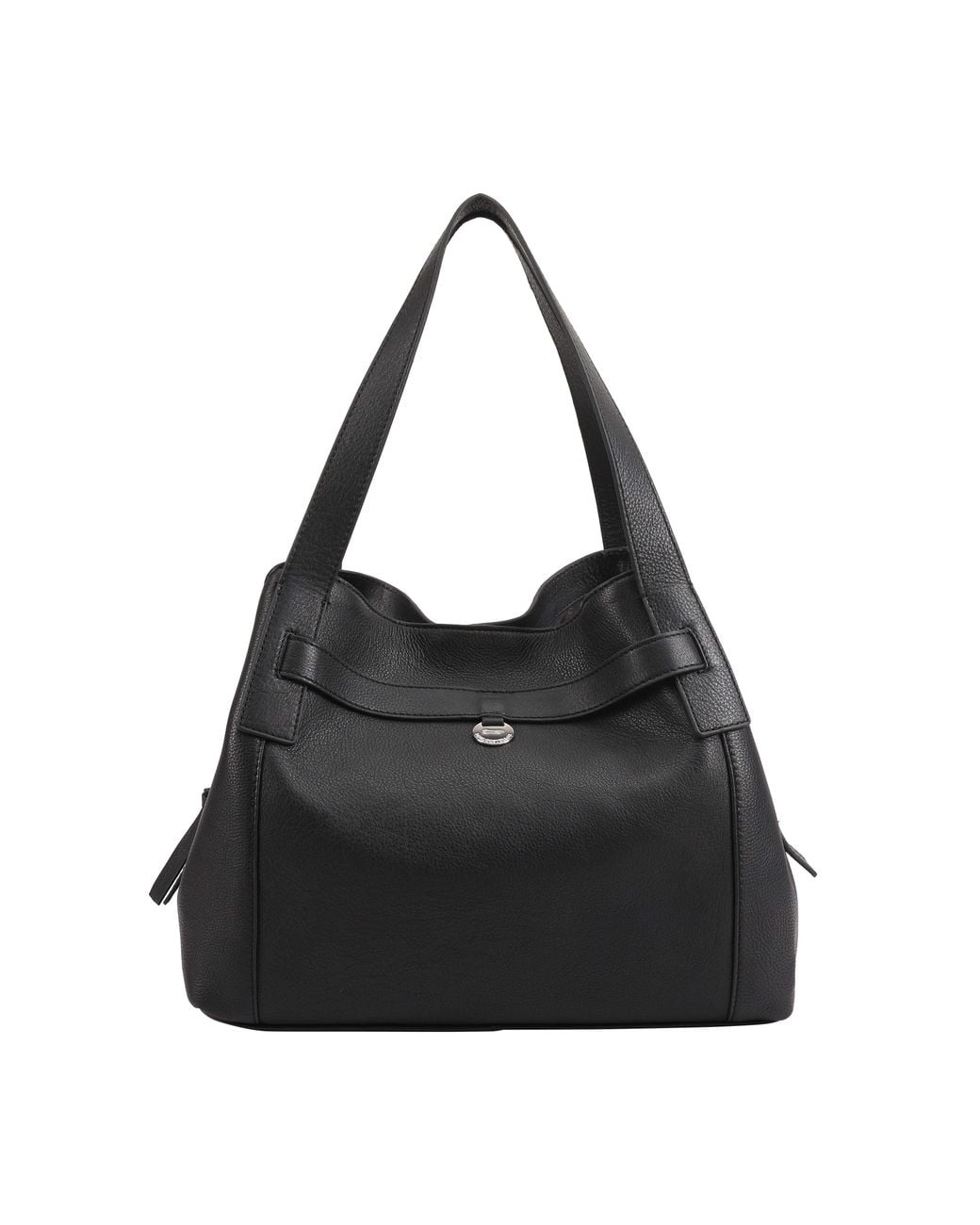 Paul Costelloe Black Donato Leather Shoulder Bag