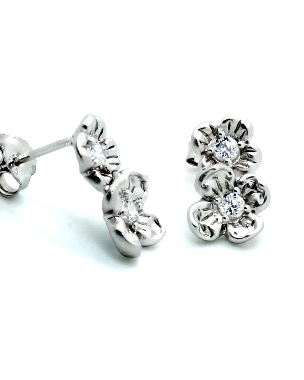 Orphelia Black 925 Sterling Stud Earrings