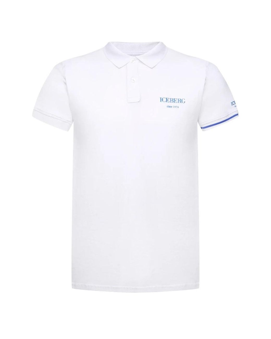 Ice Iceberg White Polo Shirt Cotton for men