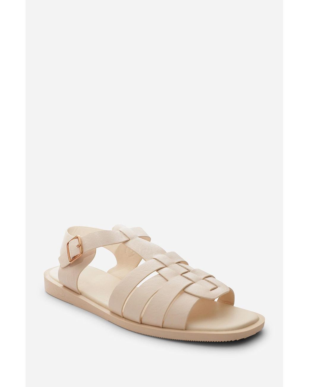 Where's That From Natural Ferlis Open Toe Fisherman Sandal