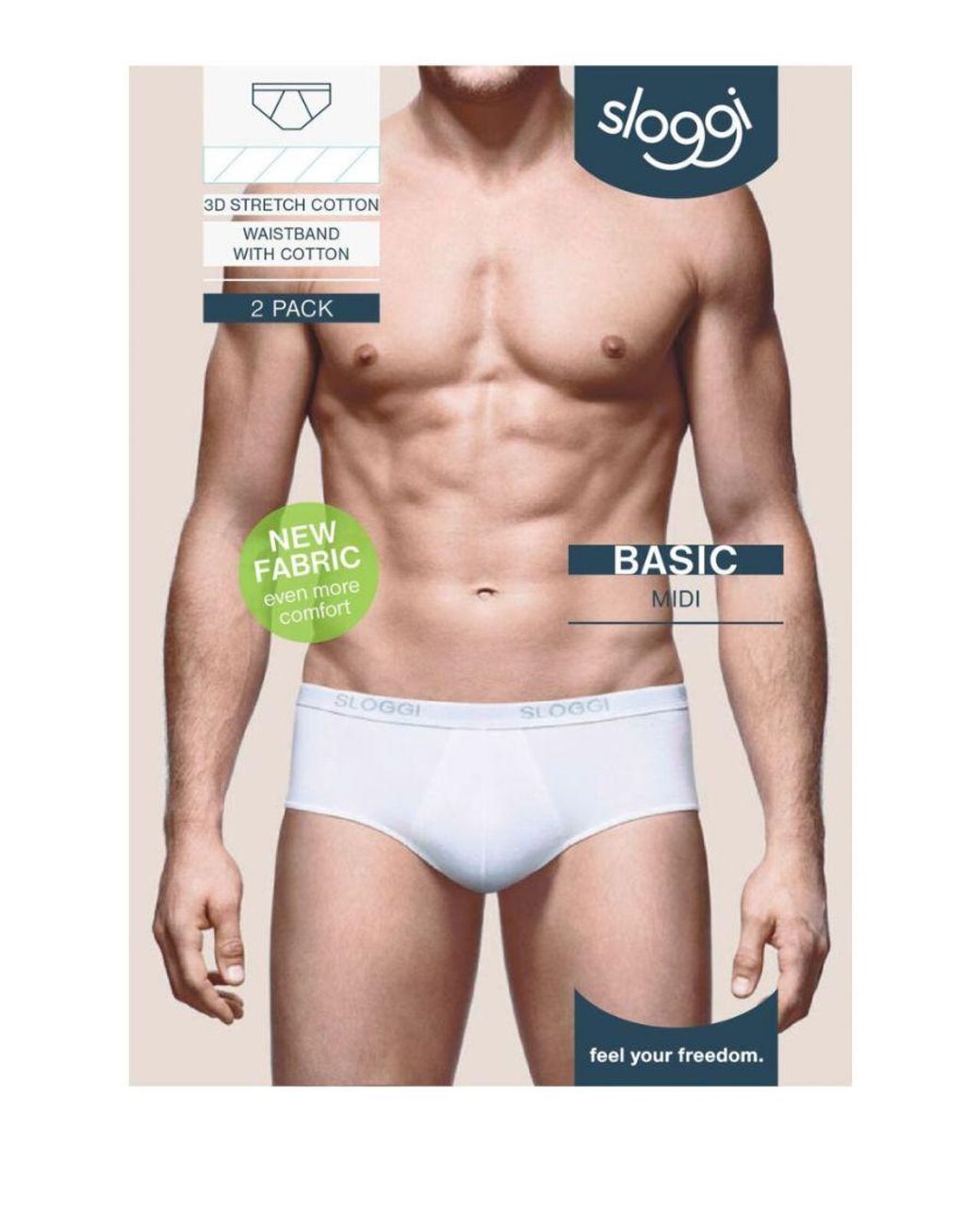 Sloggi White Basic Midi 2P for men