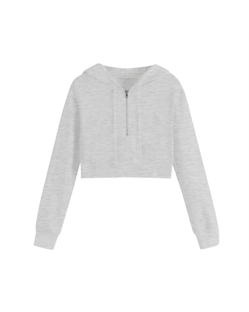 Miso White Cropped Hoodie