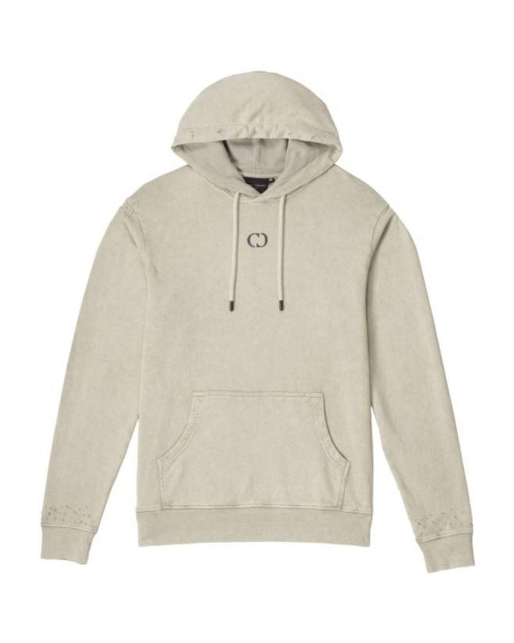 Criminal Damage Natural Essential Distressed Washed Hoodie for men