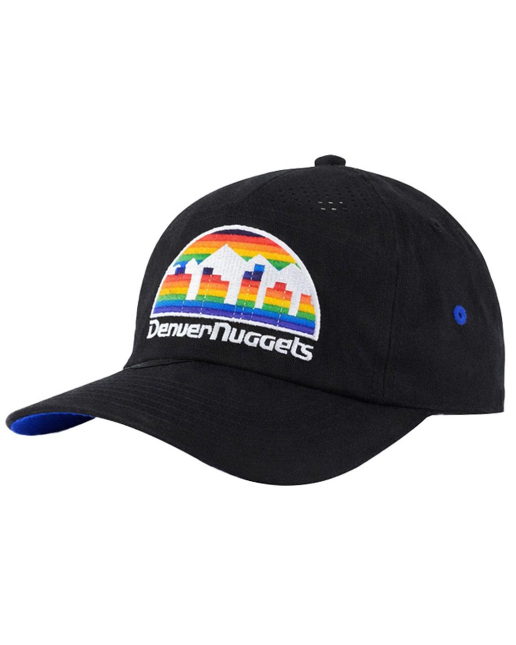 Mitchell & Ness Blue Nba Denver Nuggets Perforated Faded Camper Cap