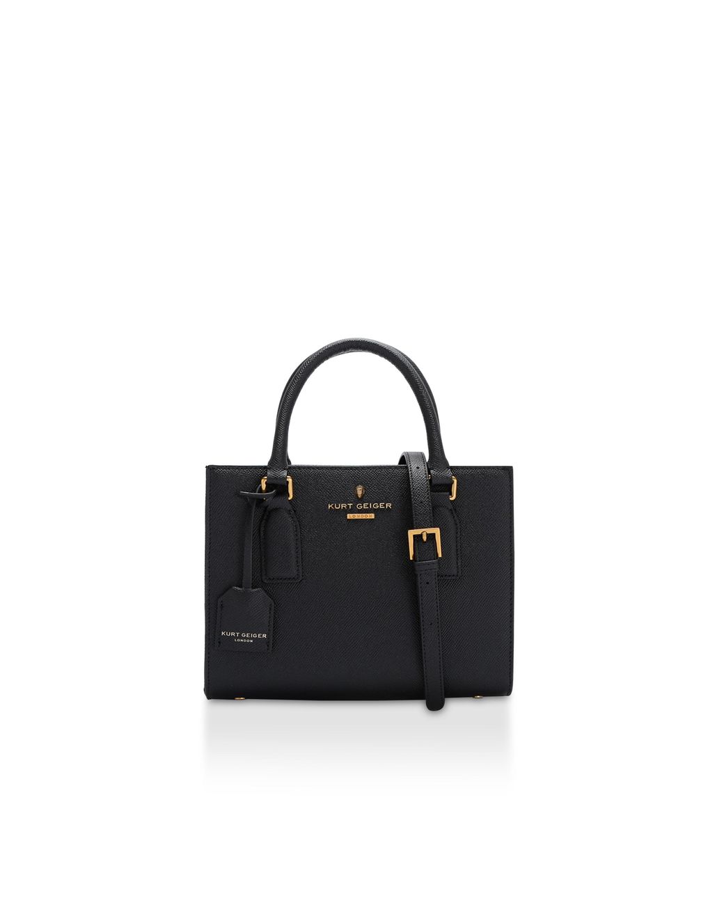 Kurt Geiger Black Leather Kgl Small Highgate Tote Bag