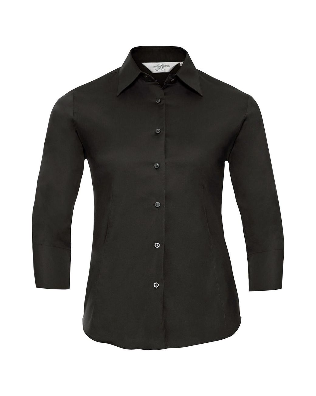 Russell Black Collection /Ladies Easy-Care Fitted 3/4 Sleeve Shirt