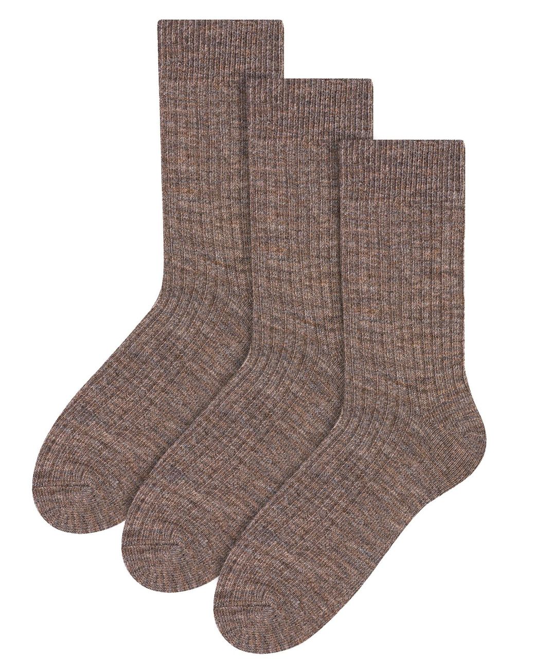 Steve Madden Brown 3 Pairs Multipack Alpaca Wool Socks for men