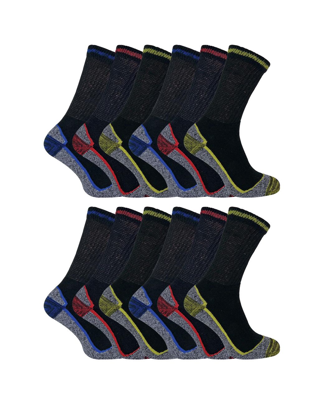 Sock Snob Blue 12 Pairs Soft Breathable Bamboo Work Socks for men