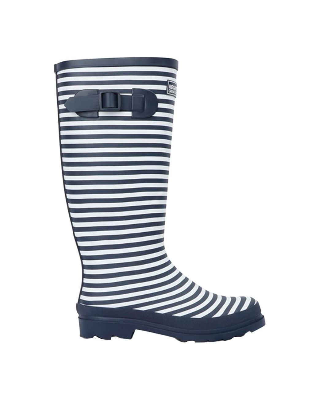 Regatta Blue Ladies Fairweather Iii Contrast Striped Wellington Boots