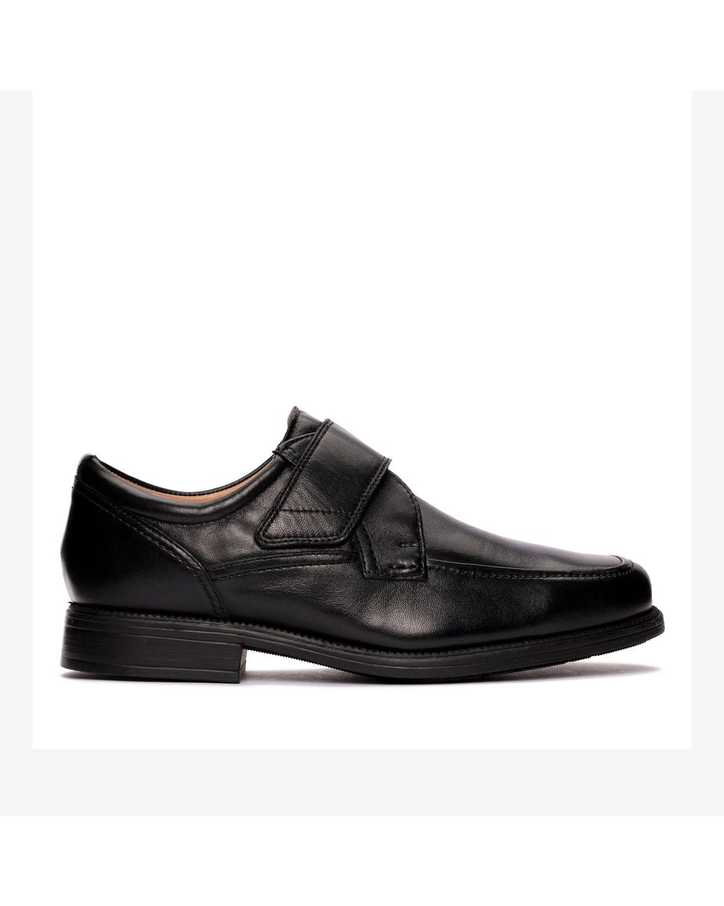 Clarks Black Hail Roll Leather Shoes for men