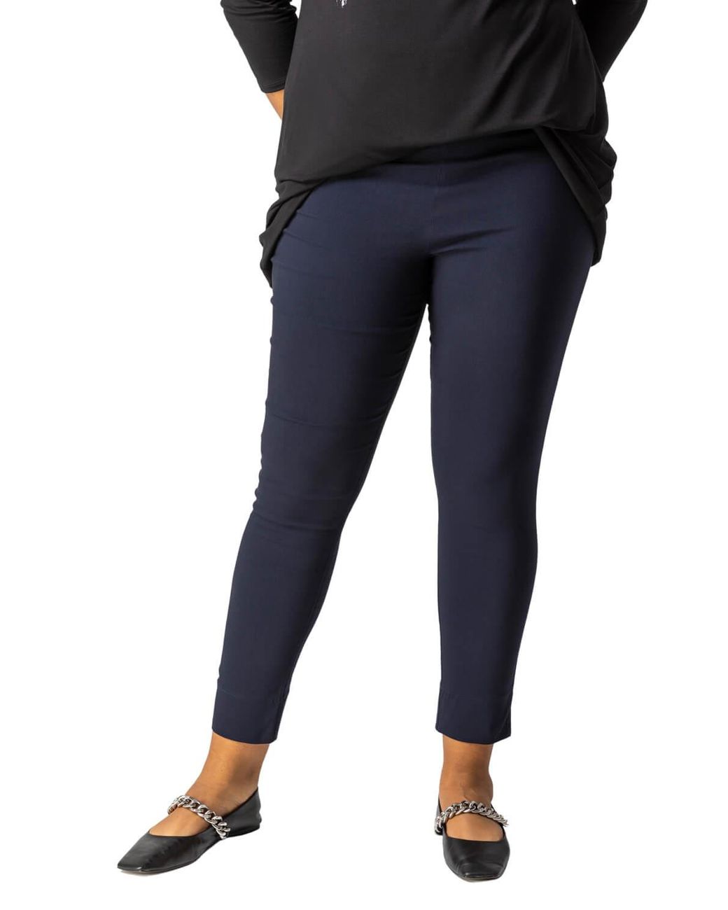 Roman Blue Curve Full Length Stretch Trousers