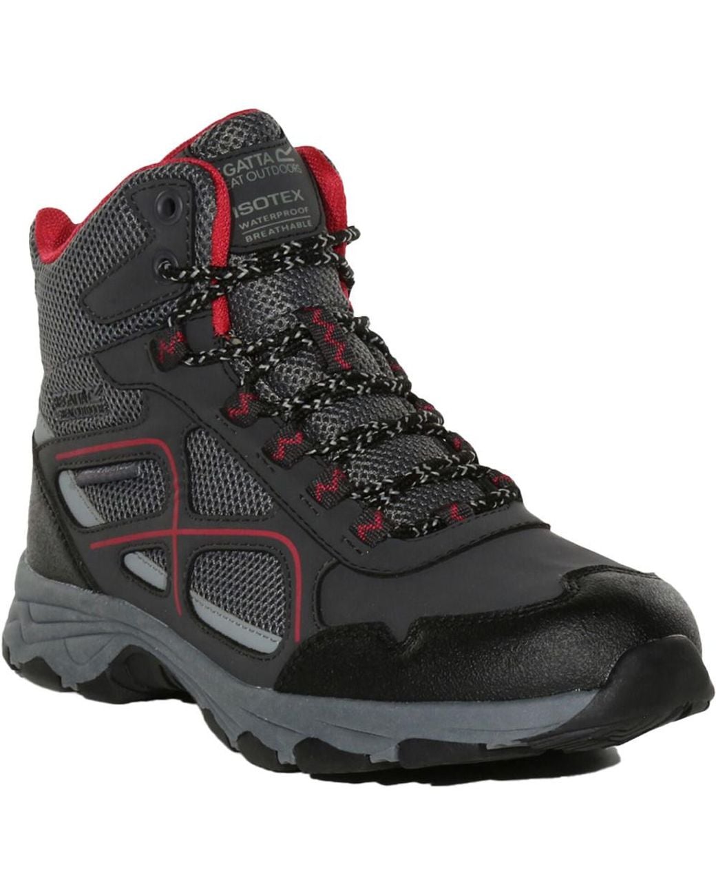 Regatta Black Vendeavour Waterproof Lace Up Walking Boots