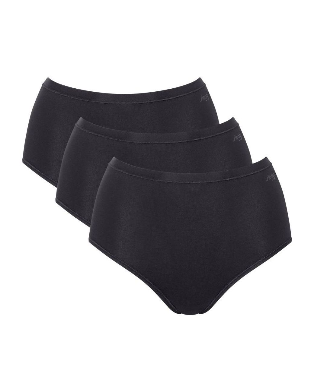 Sloggi Black Go Daily Cotton High Waist Briefs (3 Pack)