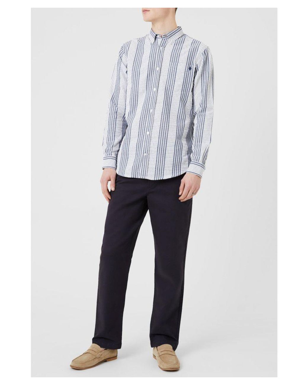 MAINE Blue Premium Chino Trouser for men