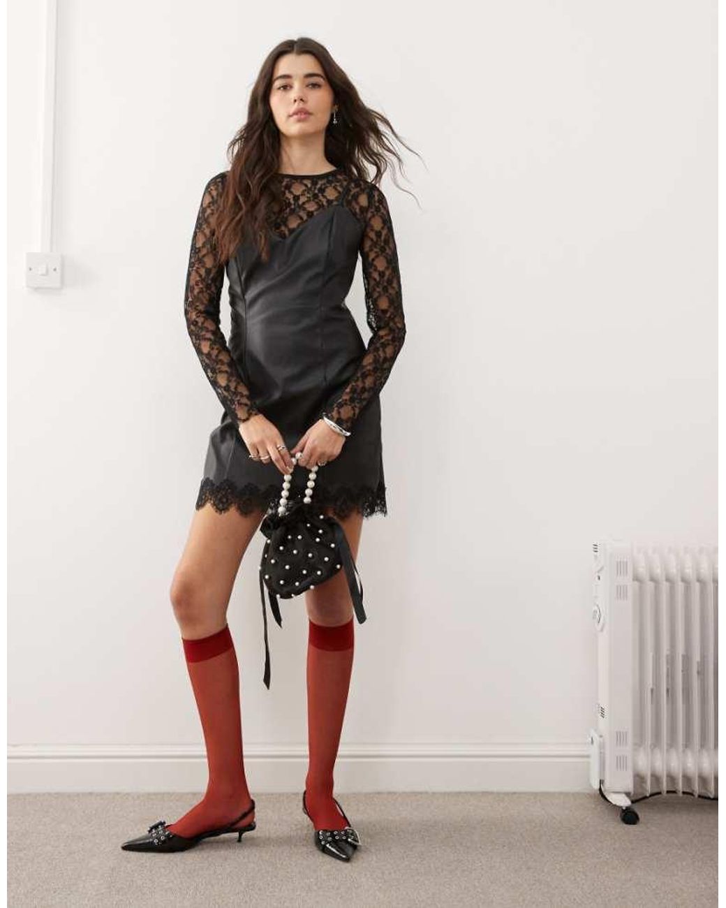 Miss Selfridge Black Faux Leather 2