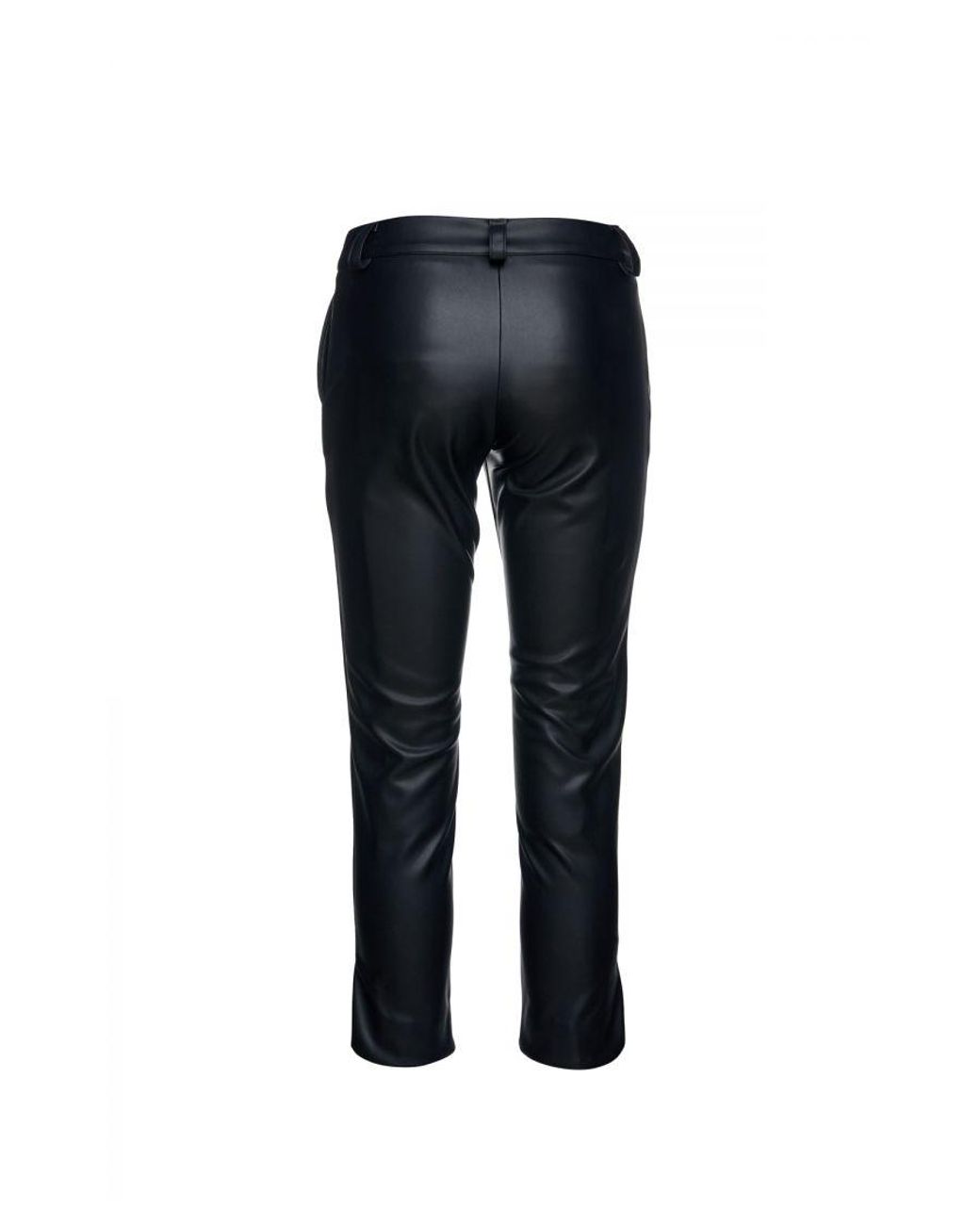 Conquista Black Faux Leather 7/8 Pants