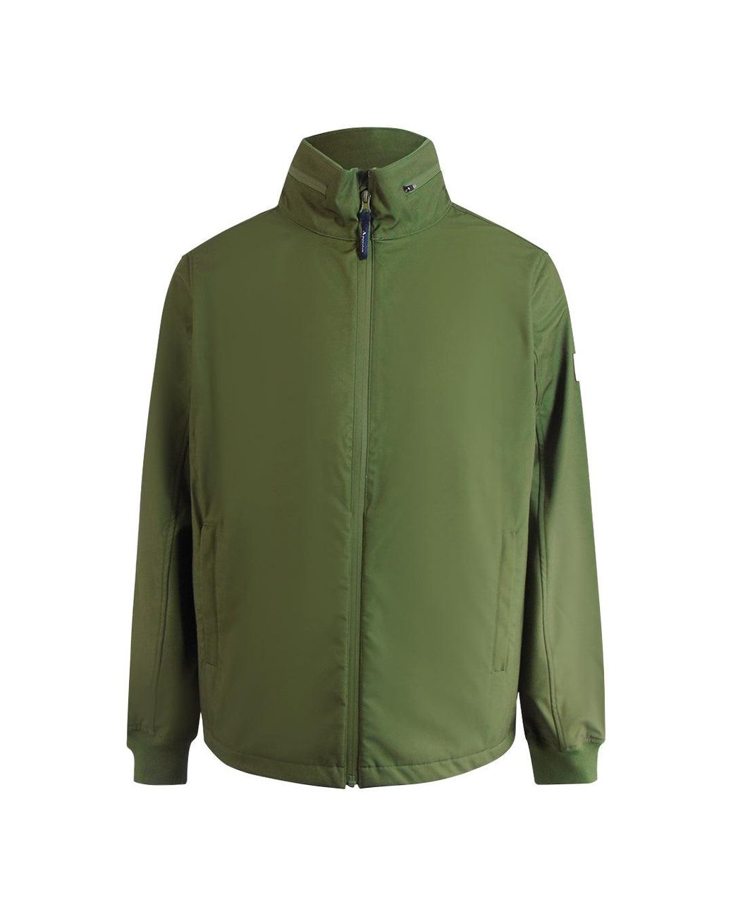 Aquascutum Green Active Shell Hybrid Mockneck Jacket Army for men