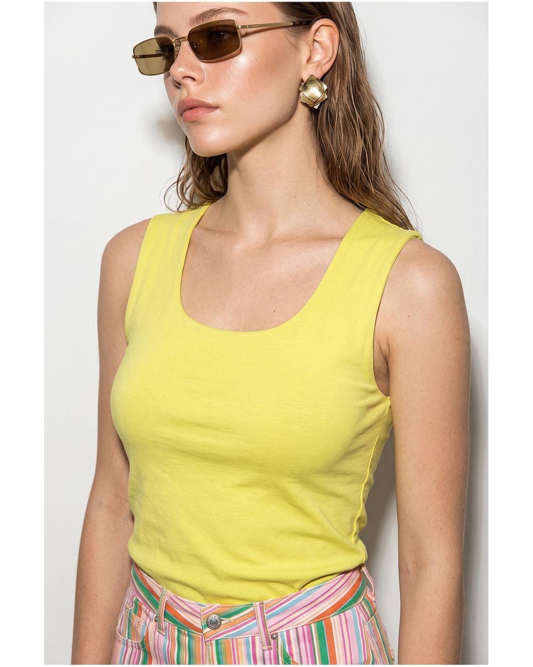 Bianco Lucci Yellow Blouse