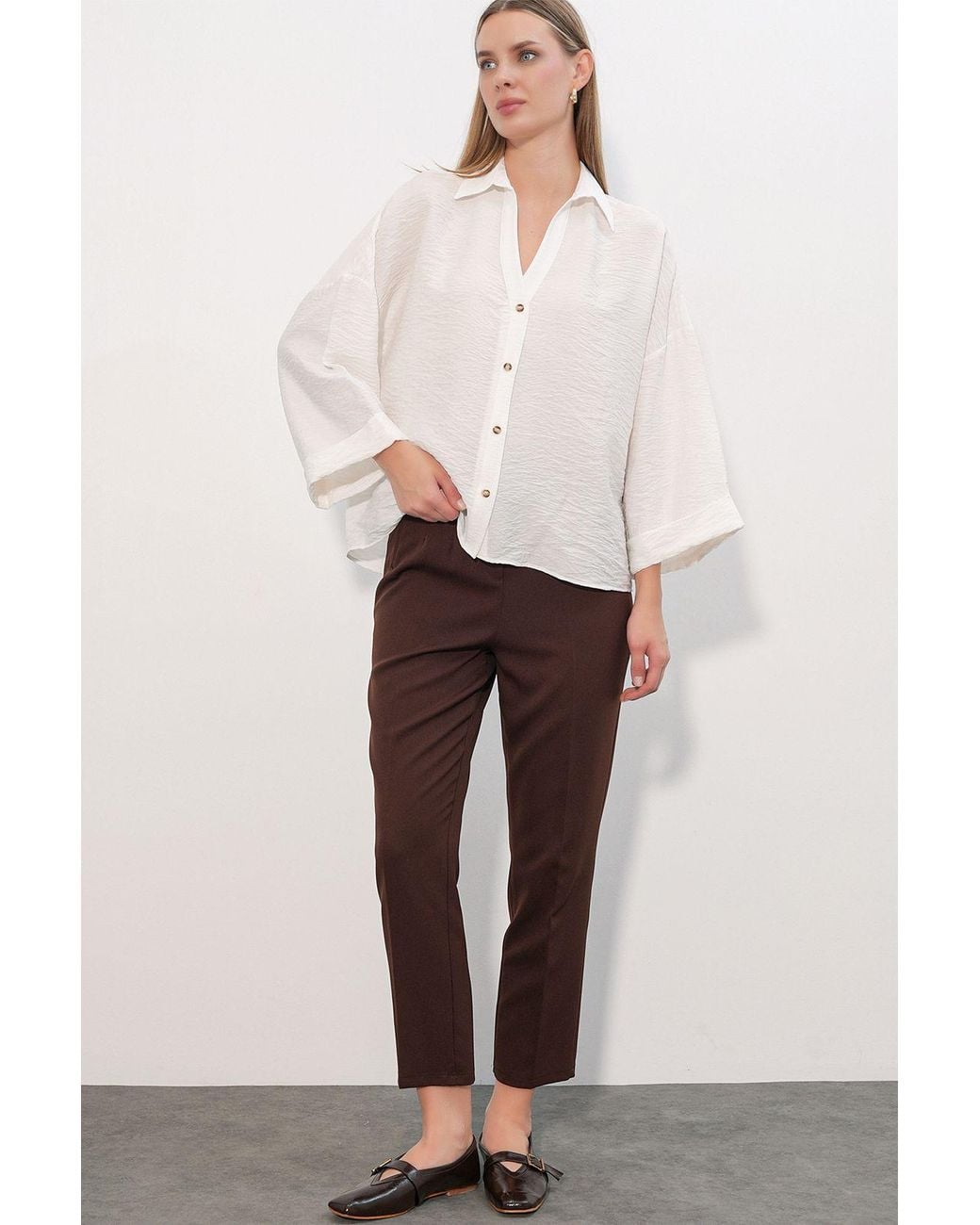 Bigdart White Viscose-Nylon Shirt