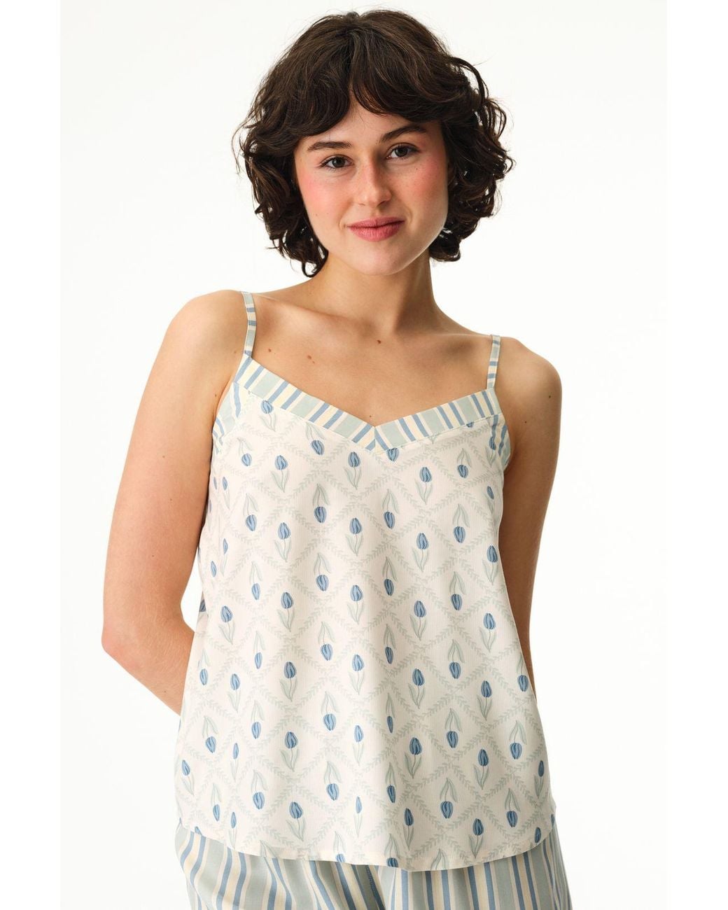 Penti White Serenity Floral Tank Pajama Top