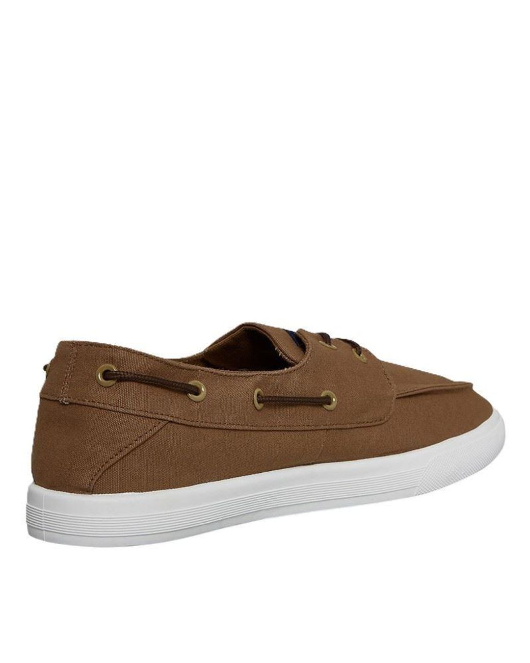 Original Penguin Brown Sailor Canvas Tan Lace-Up Shoes for men