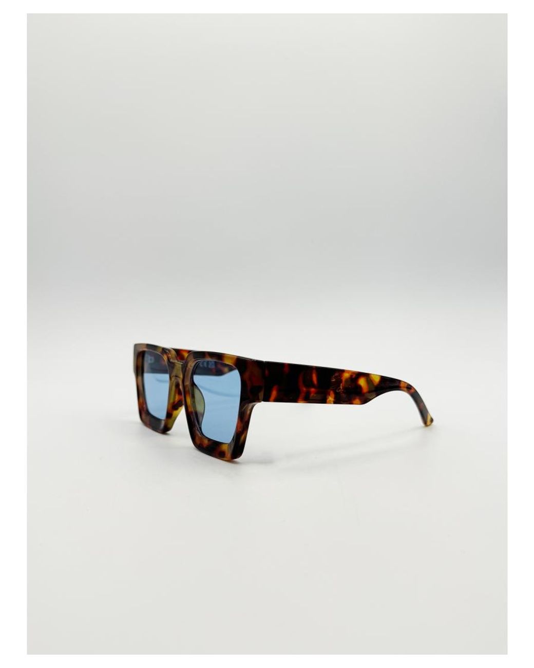 SVNX Blue Chunky Oversize Square Sunglasses for men