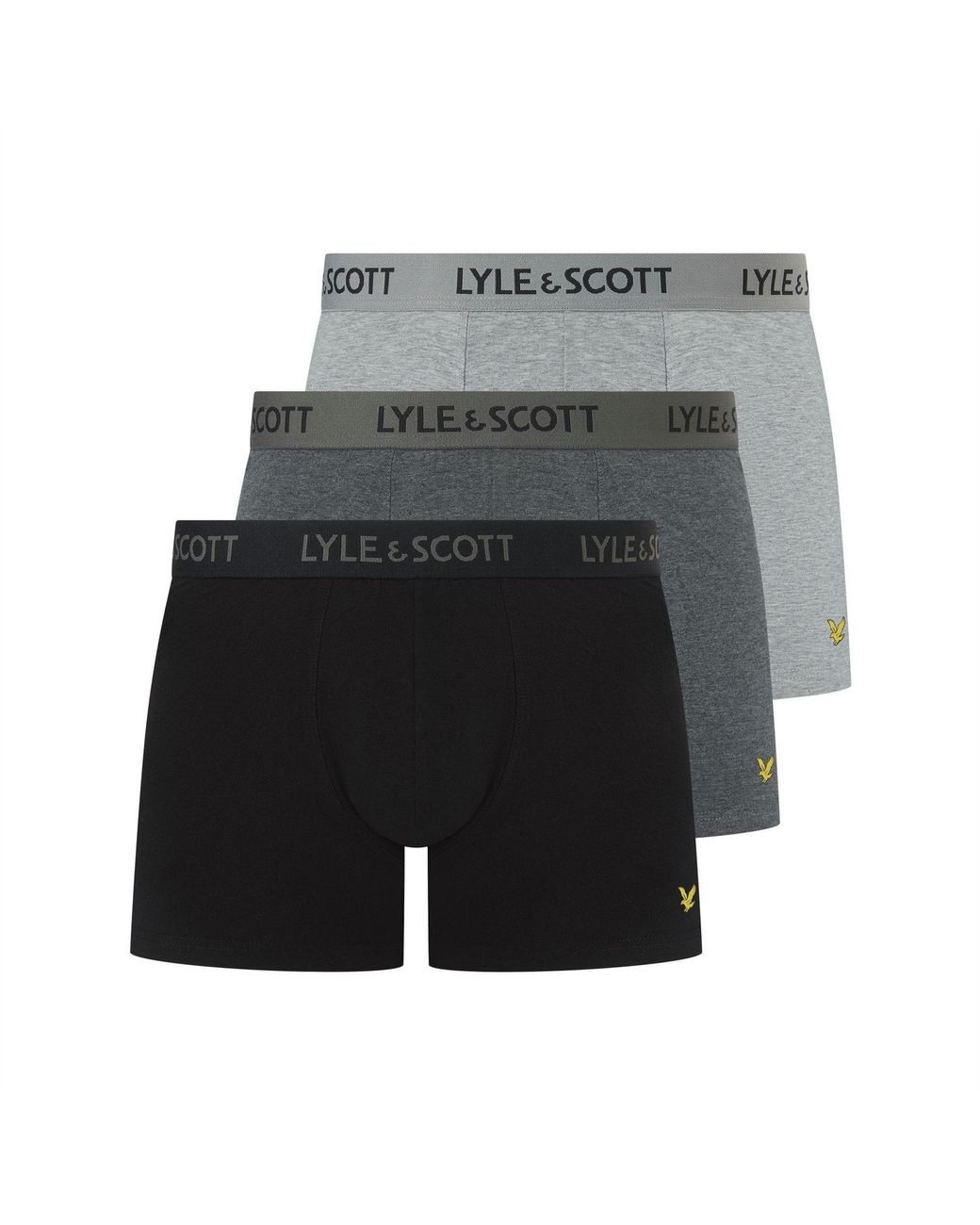 Lyle & Scott Gray And Barclay 3Pk Trunks for men
