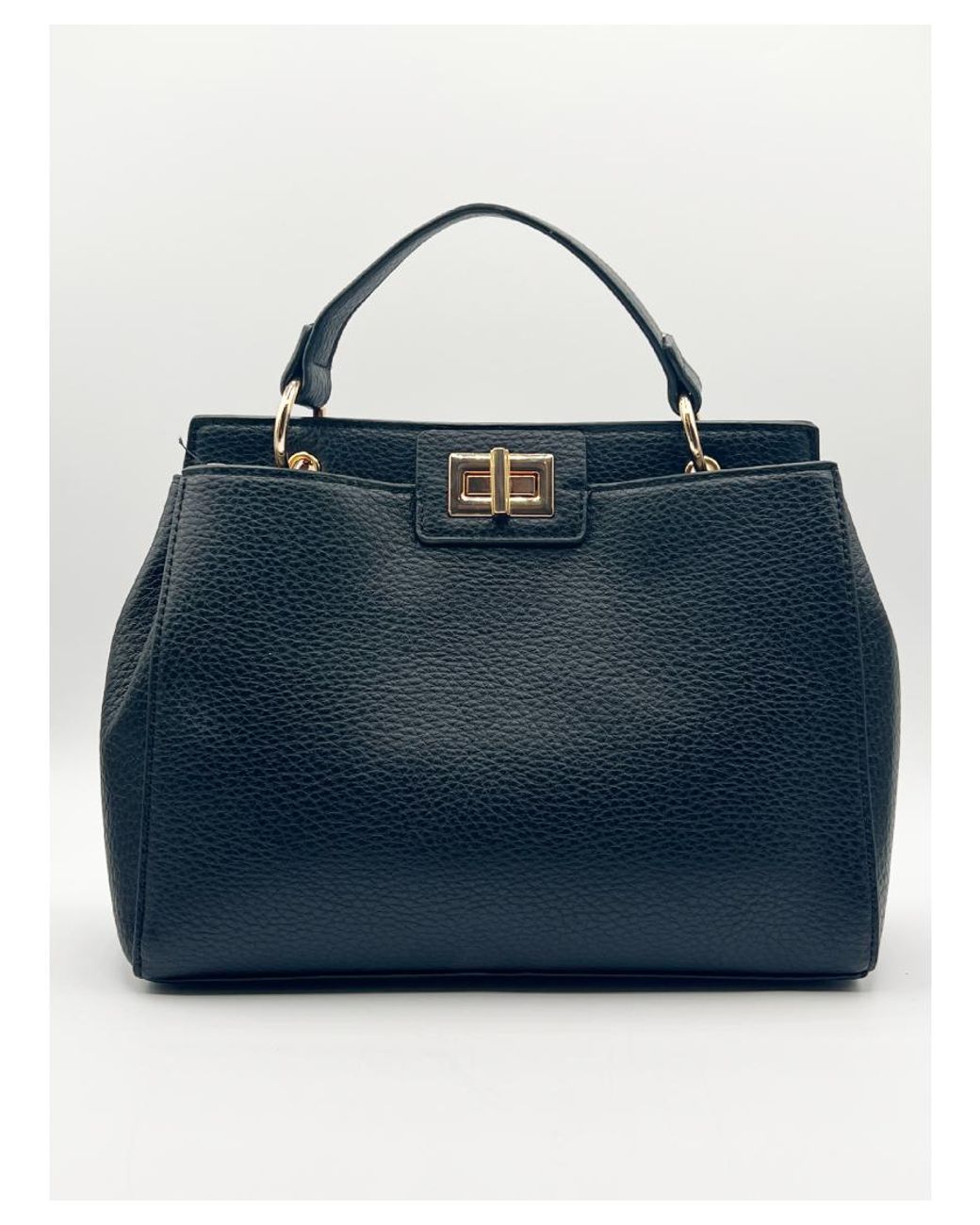 SVNX Blue Faux Leather Handbag With Trim