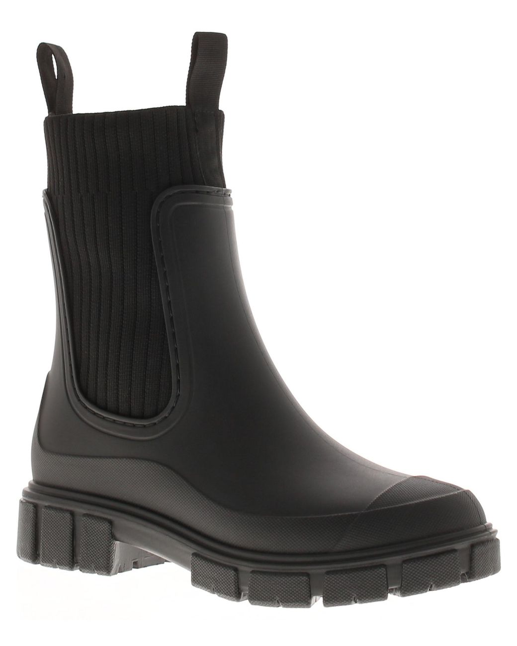 Platino Black Wellies Paddle Pull On