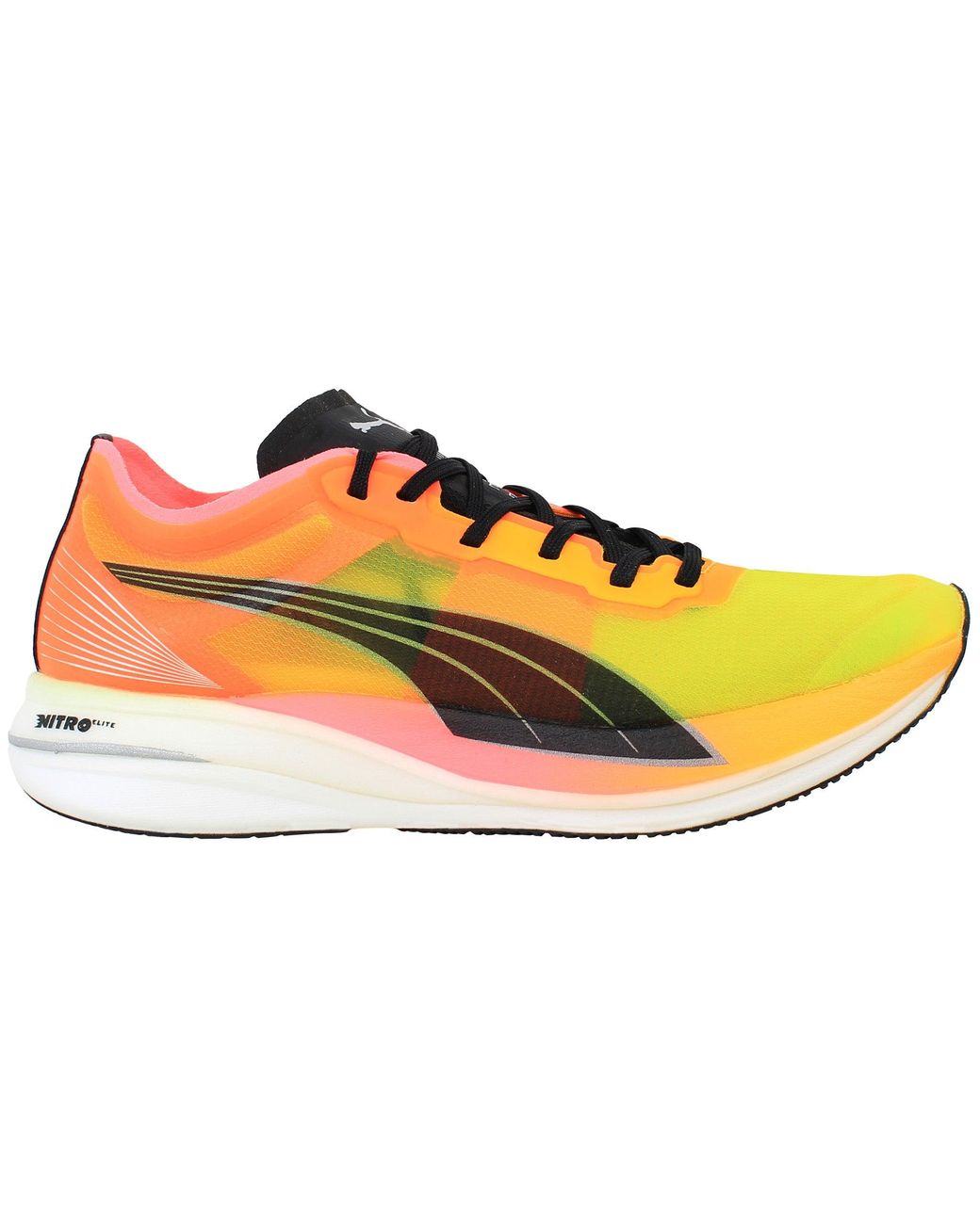 PUMA Yellow Deviate Nitro Elite Fg Running Shoes