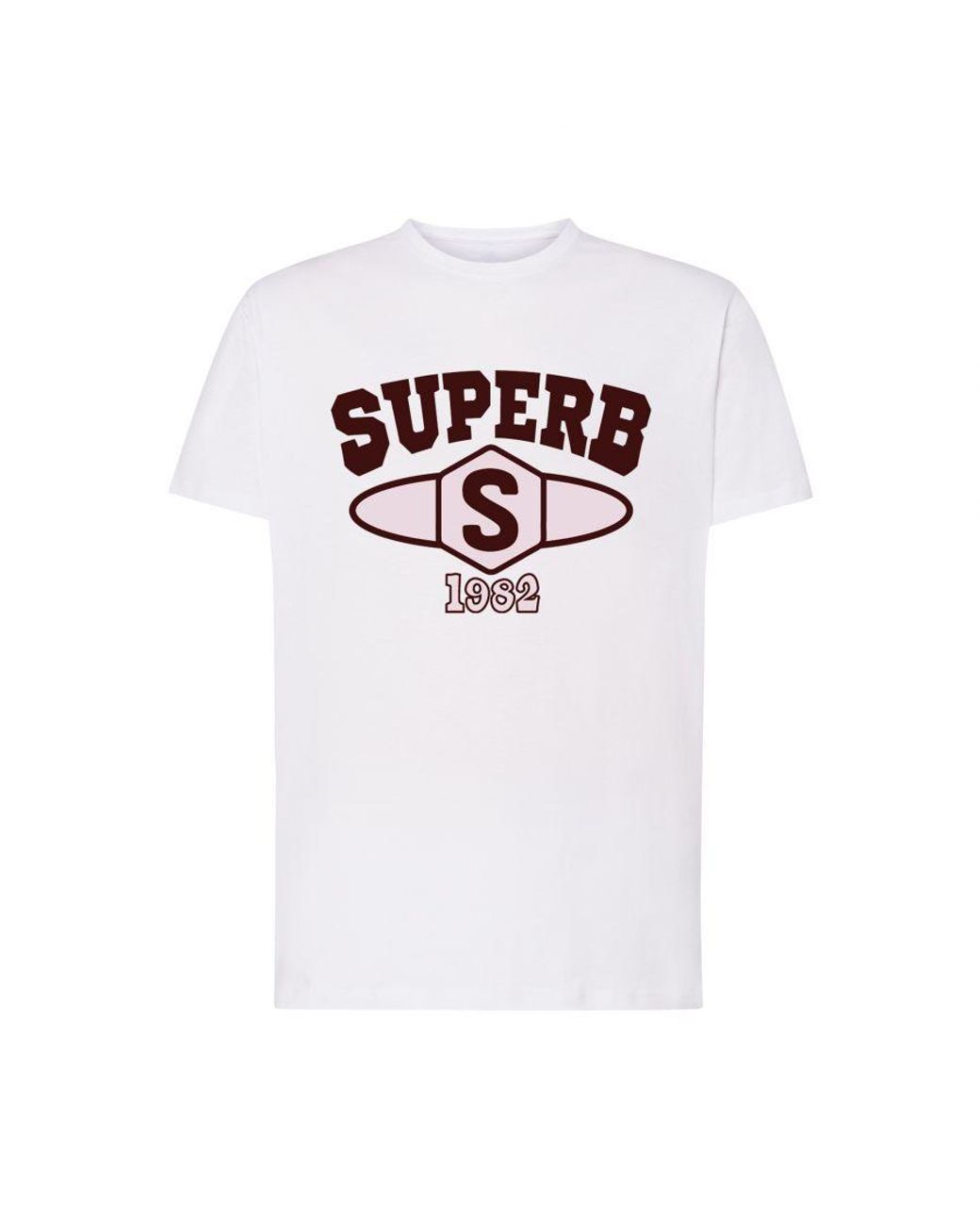 Superb White University Sprbca-2201 Short Sleeve Round Neck T-Shirt for men