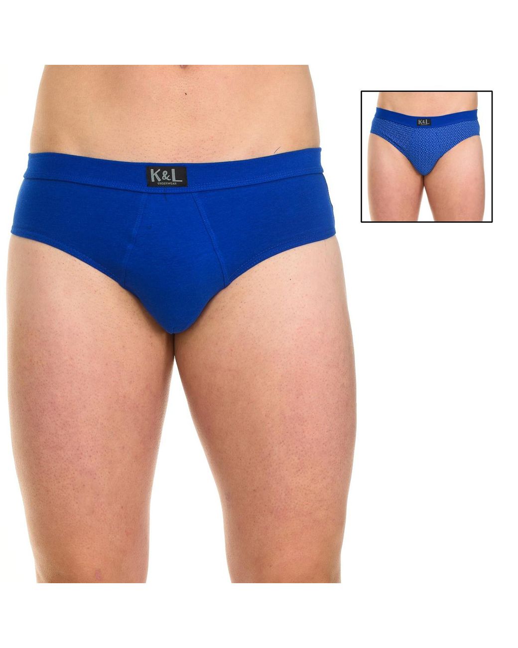 Kisses&Love Blue Pack-2 Basic Slips Breathable Fabric Kl2008 for men