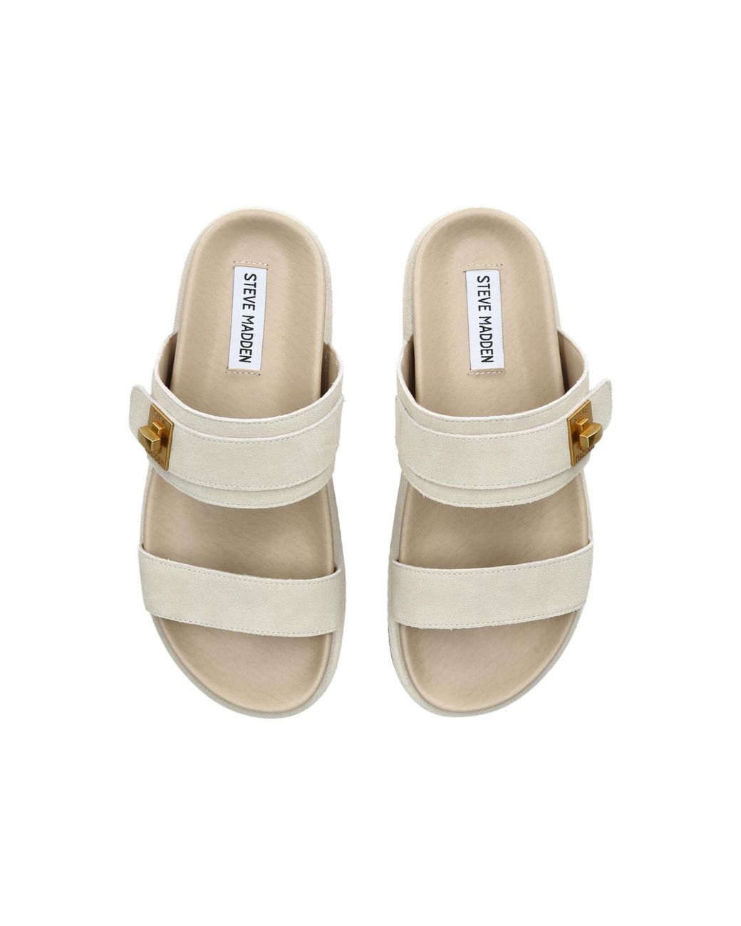 Steve Madden Natural Suede Take Two Sandals