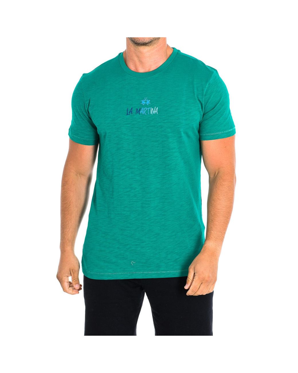 La Martina Green Short Sleeve T-Shirt Tmr600-Js259 for men
