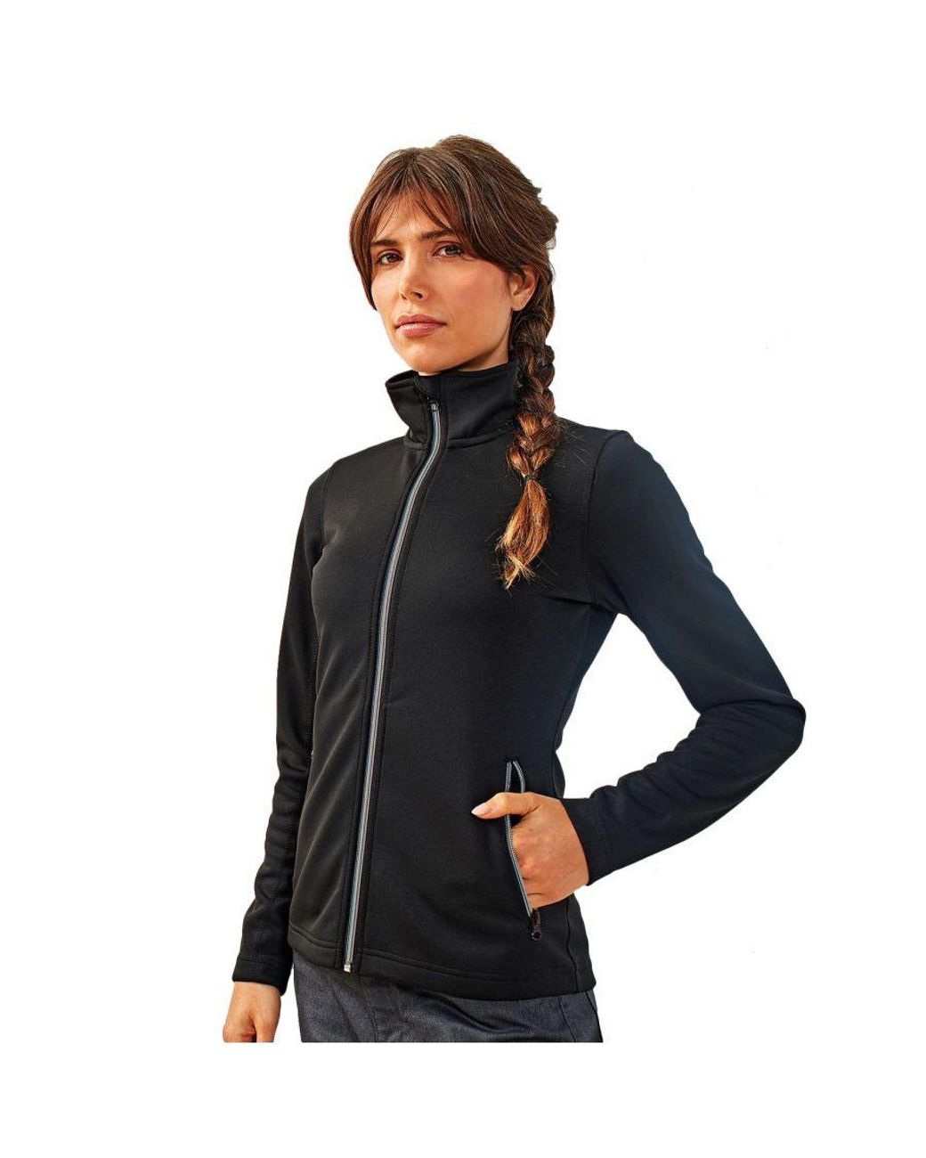 PREMIER Black Ladies Dyed Sweat Jacket