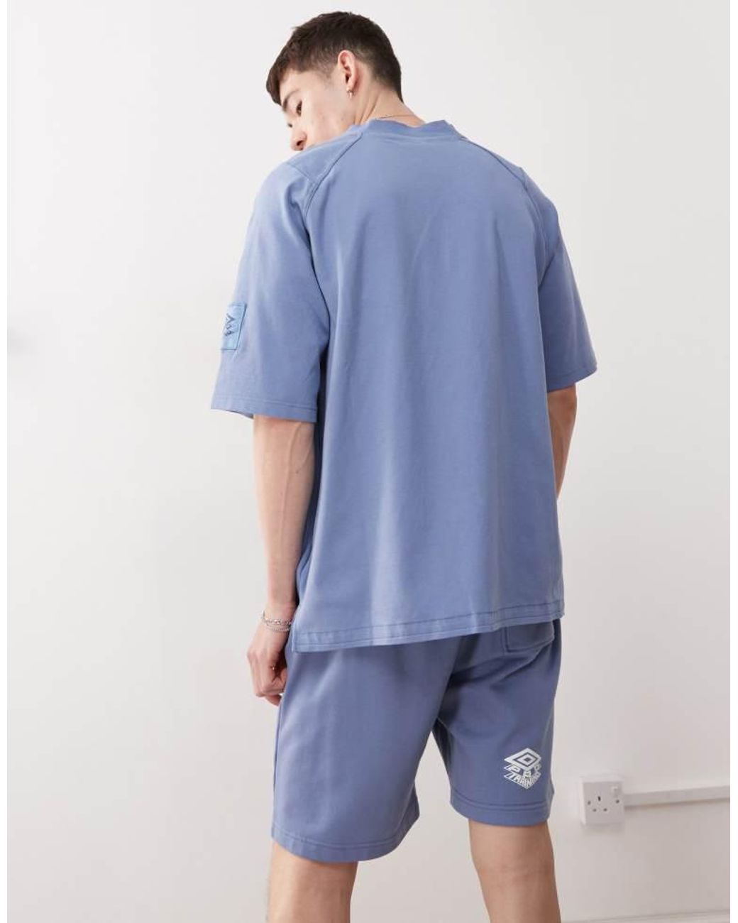 Umbro Blue Drill Embroidered Logo Shorts for men
