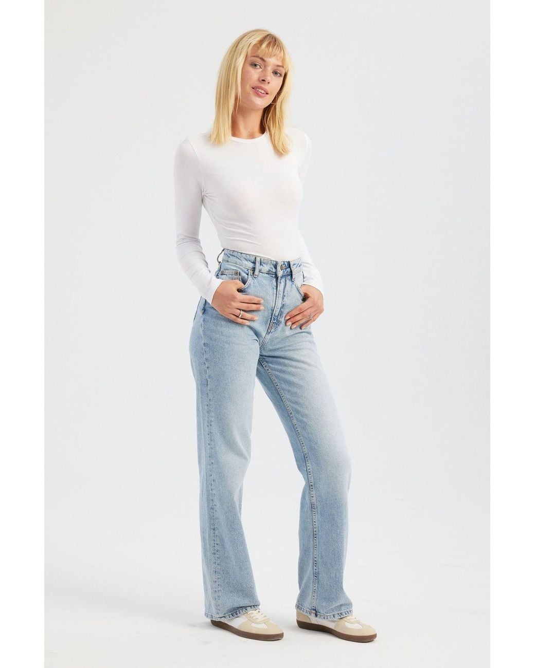 Hiccup Blue Scoop Neck Basic Top