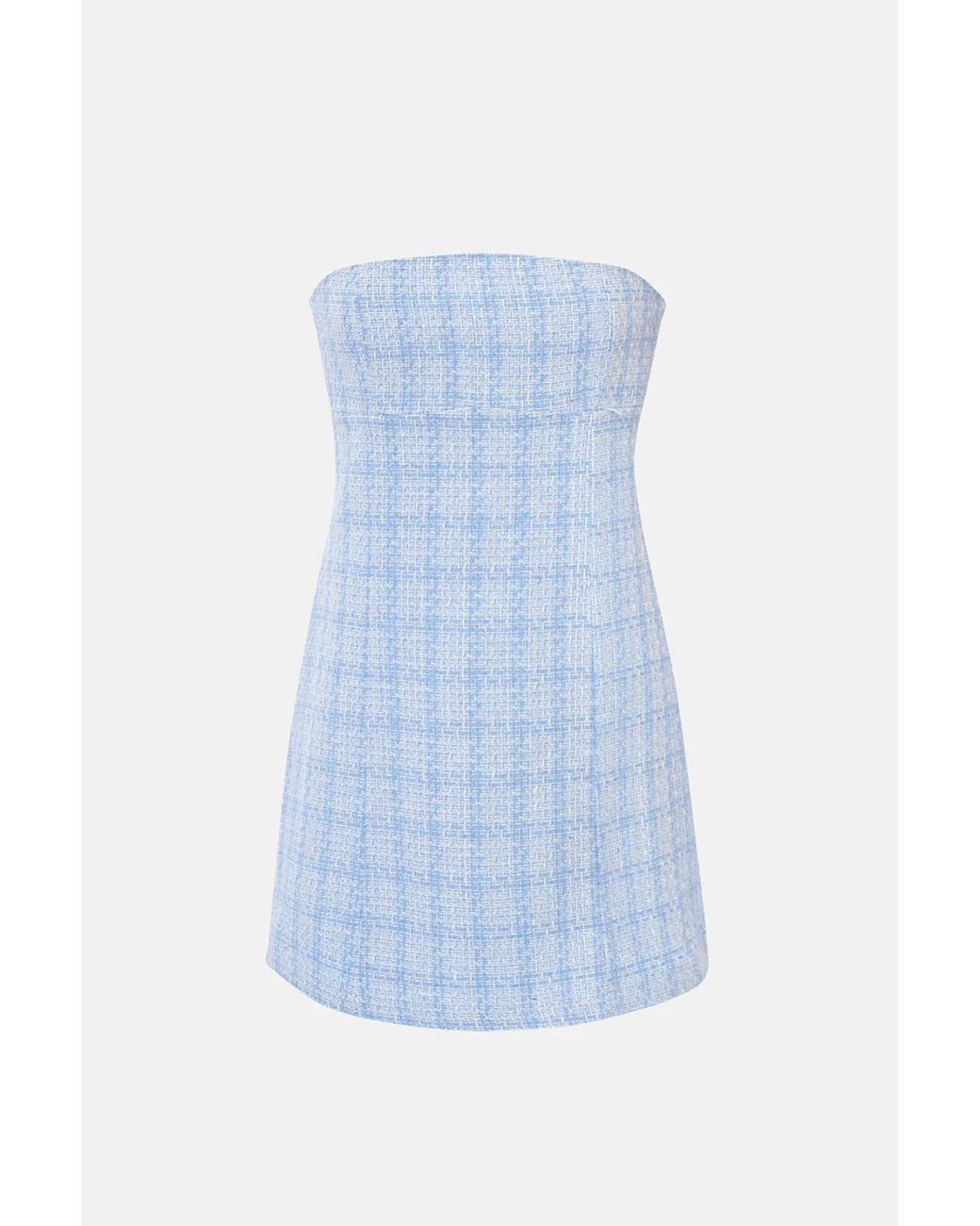 Hiccup Blue Tweed Super Mini Dress