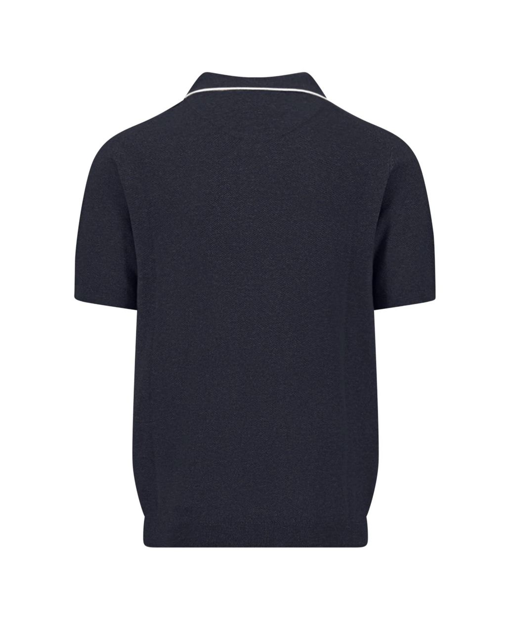 Fynch-Hatton Blue Knitted Polo Shirt Cotton for men