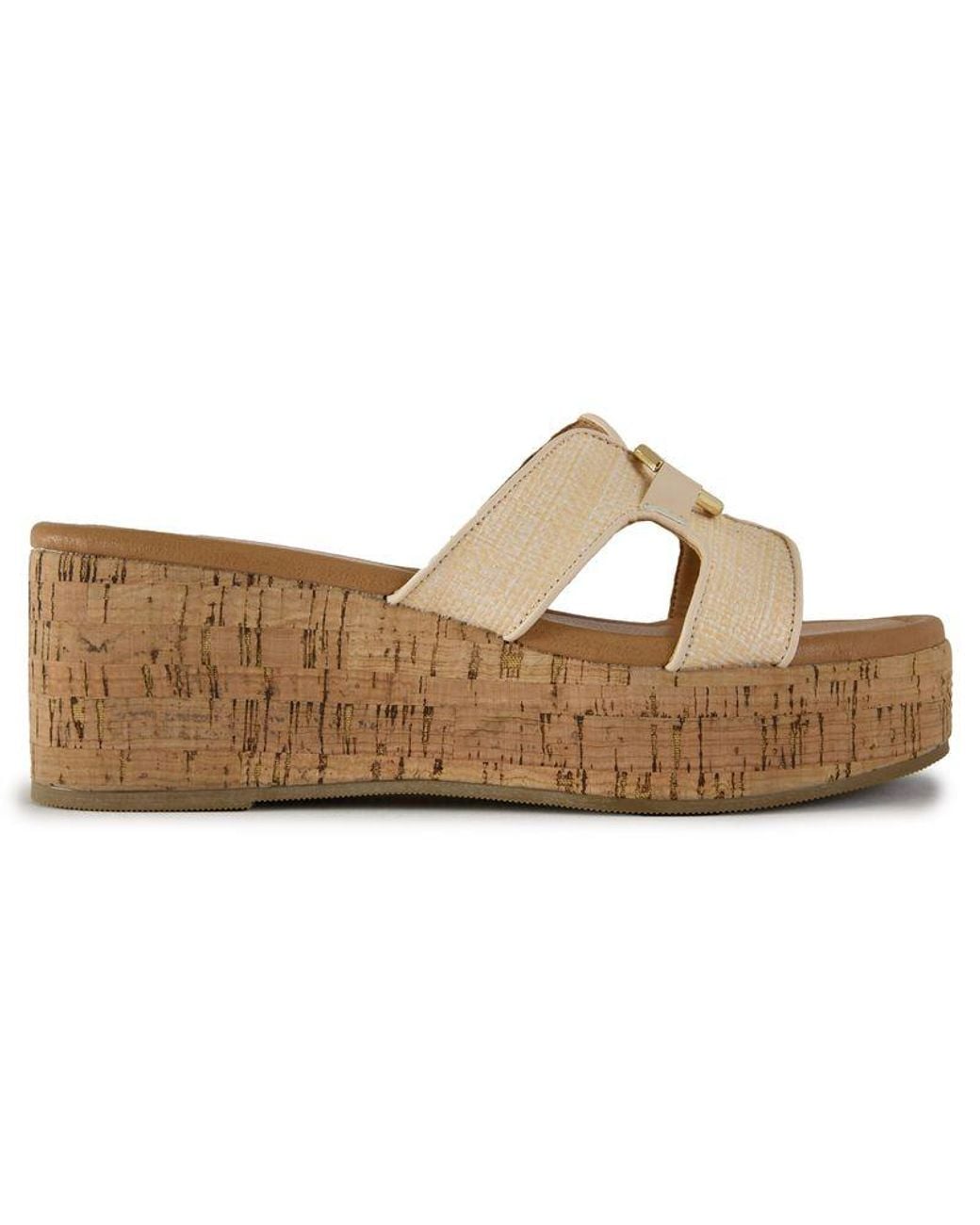 V.Gan Brown October Wedge Platform Sandals