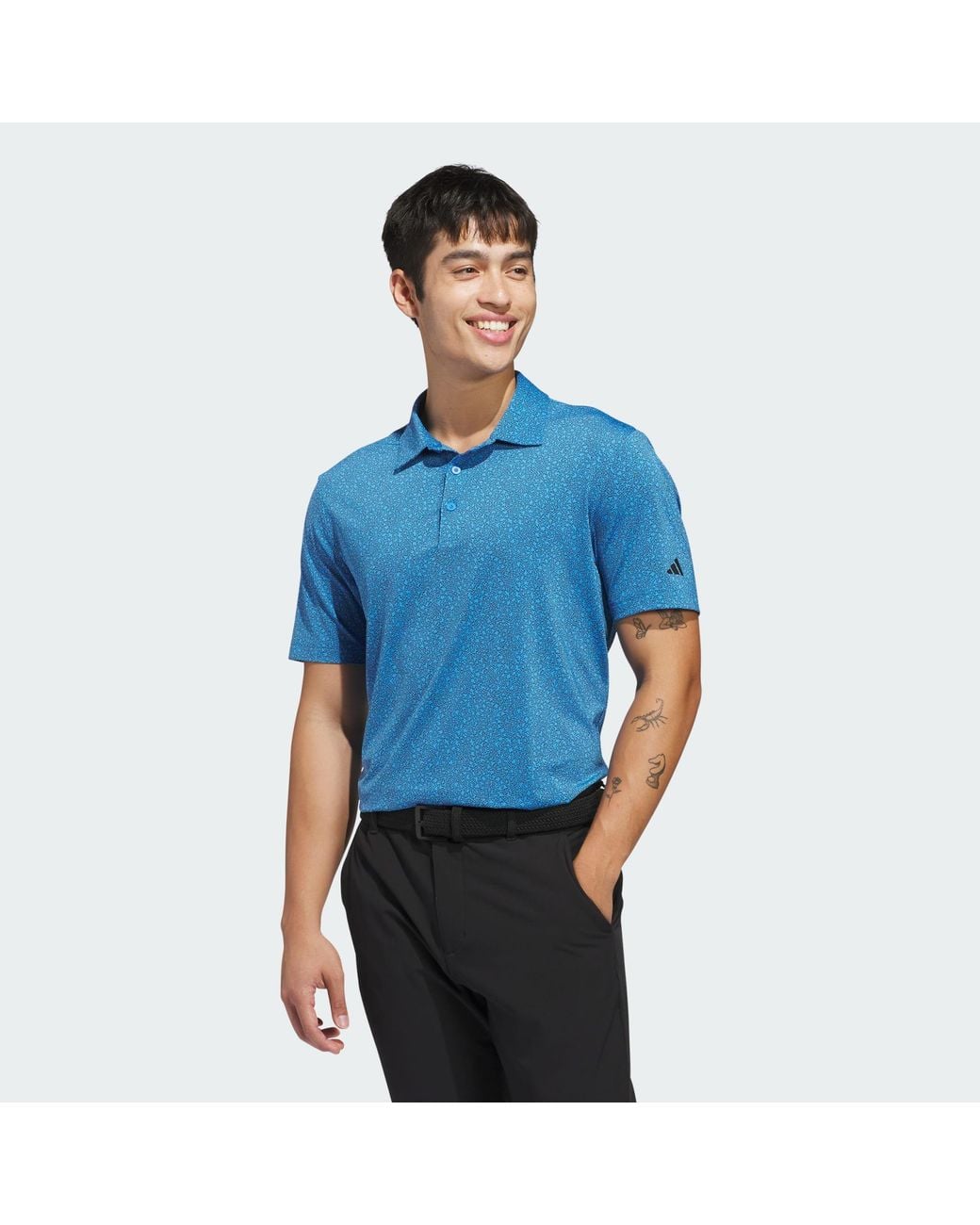 Adidas Originals Blue Ultimate365 Mini Bunker Polo Shirt for men
